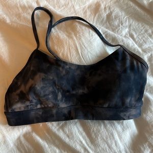 Lululemon Flow Y Sports Bra Diamond Dye True Navy/Lunar Rock
